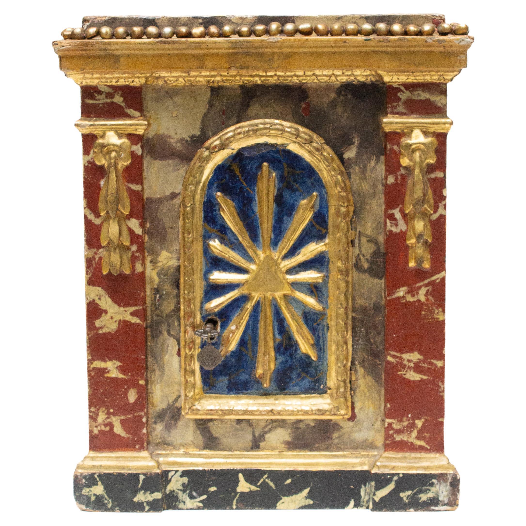 Italienisches kirchliches Tabernakel des 18. Jahrhunderts mit Barockperlen