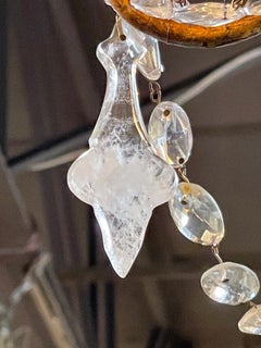 18th Century Italian Empire Rock Crystal Basket Chandelier