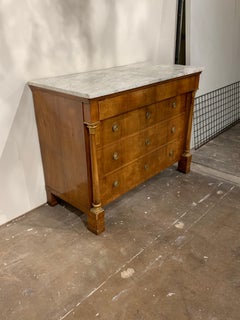 18th Century Italian Empire Walnut Commode from Lucca