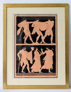 Italienische Gravur-Outline-Radierung, etruskisch, Italien, 18. Jahrhundert