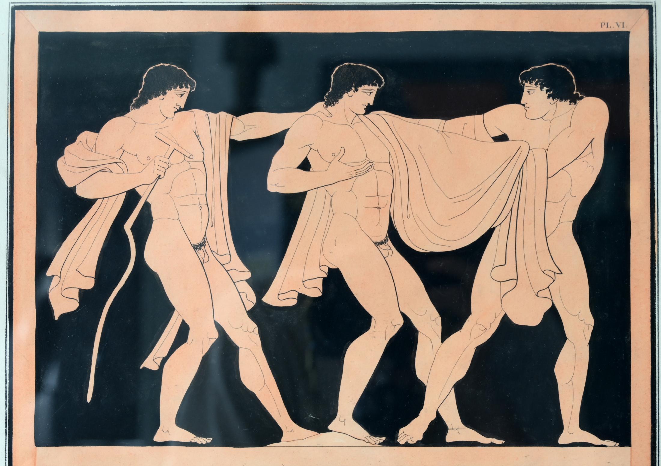 Gravure d'un graveur italien du 18ème siècle représentant un étrusque, Italie en vente 1