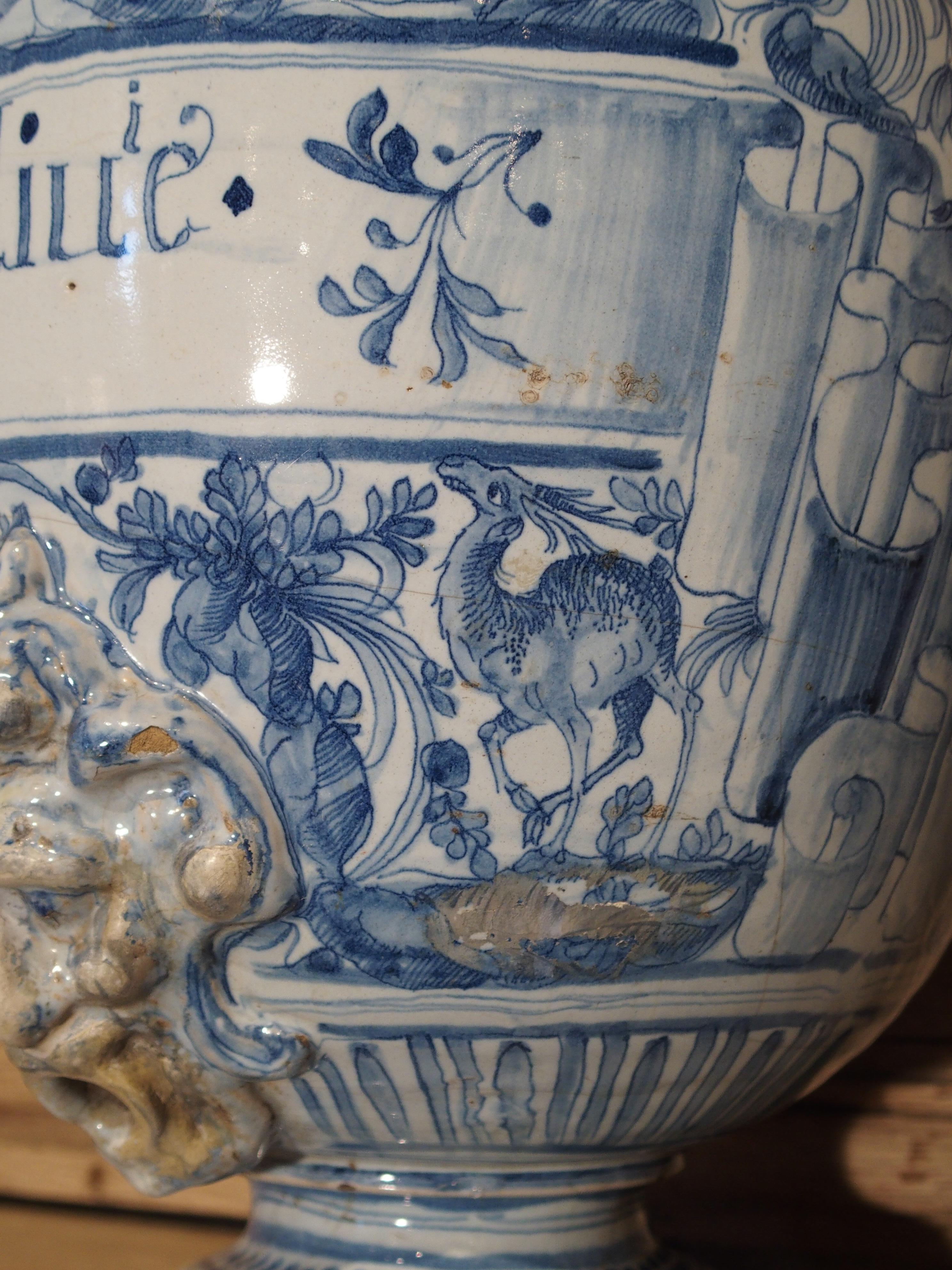Corpo di fontana in maiolica ligure del XVIII secolo 4