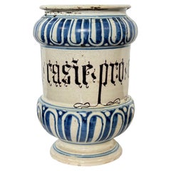 Antique 18th Century Italian Faience (Majolica) Apothecary Medicine Jar