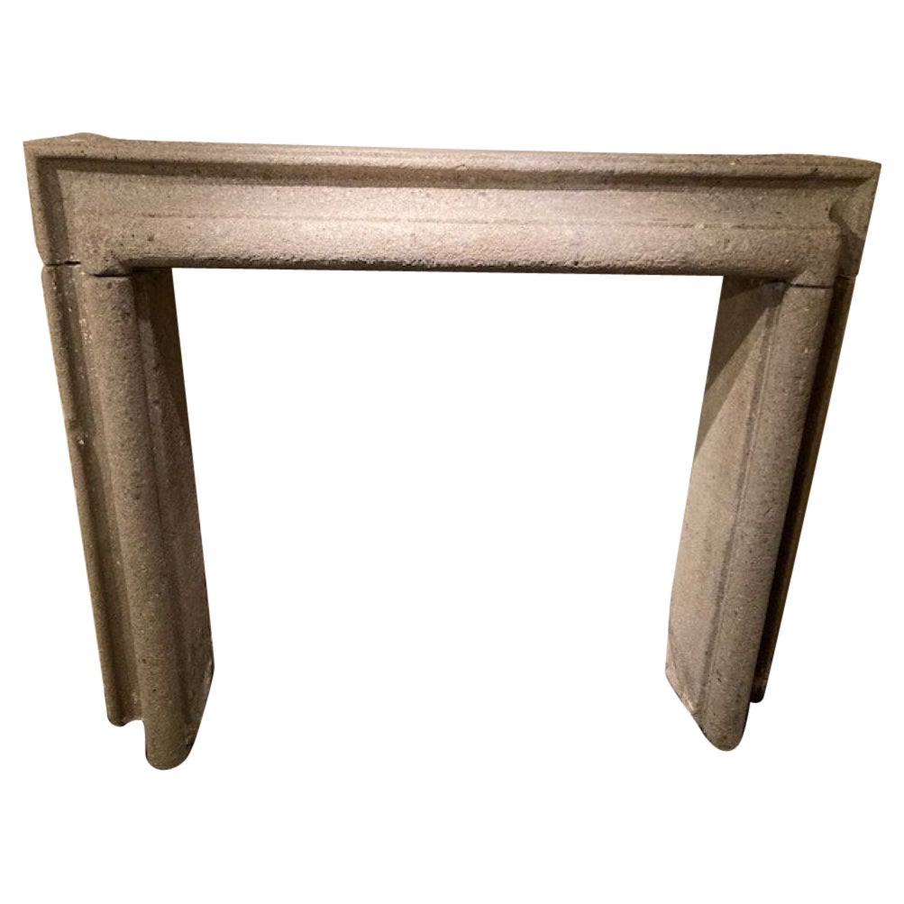 18th Century Italian Fireplace Mantel in Volcanic Stone For Sale