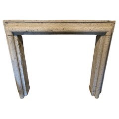 18th Century Italian Fireplace Mantel in Volcanic Stone