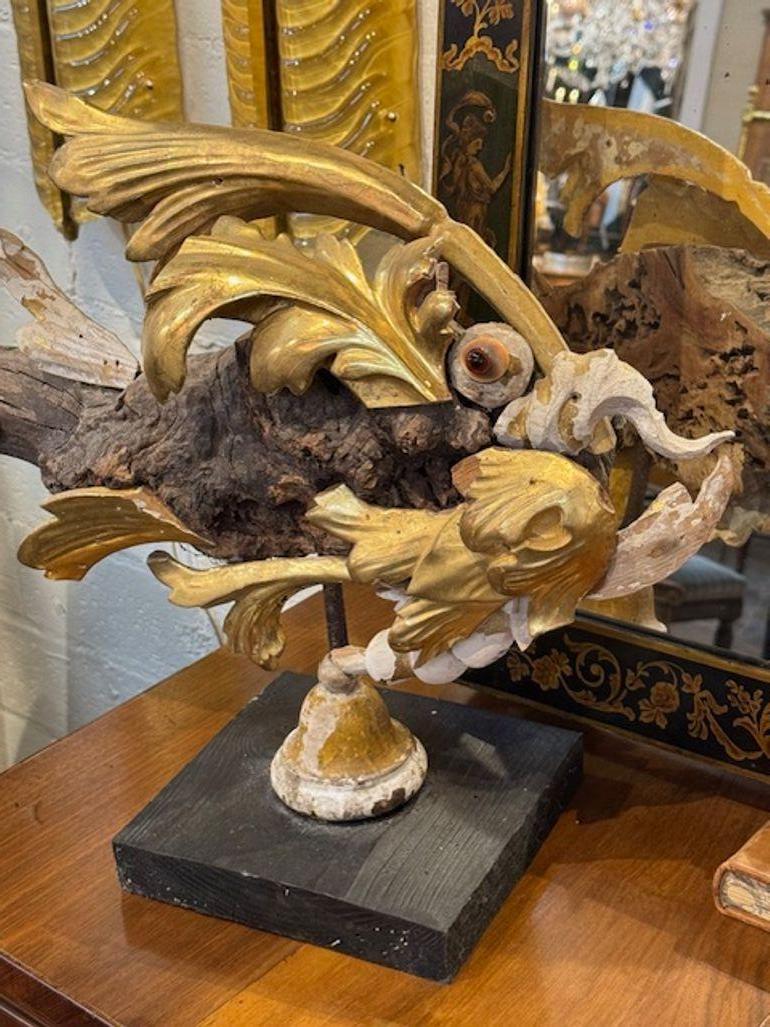 18th Century and Earlier 18th Century Italian Fish Sculpture Made of Antique Fragments For Sale