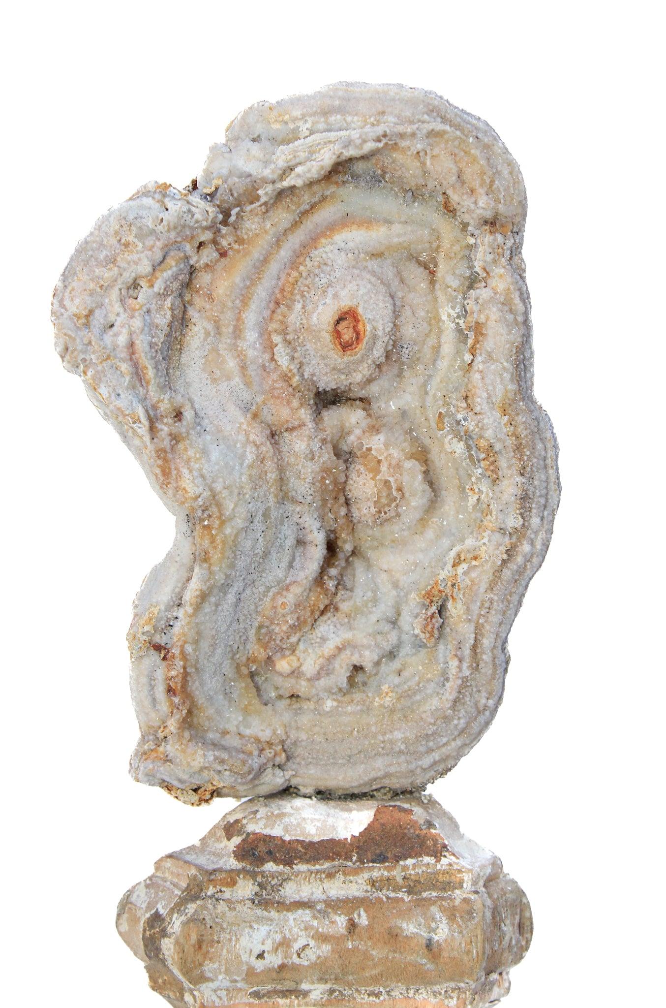 Rococo 18th Century Italian 'Florence Fragment' with a Chalcedony Rosette For Sale