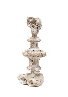 Base per candelieri "Frammento di Firenze" del XVIII secolo con corallo fossile