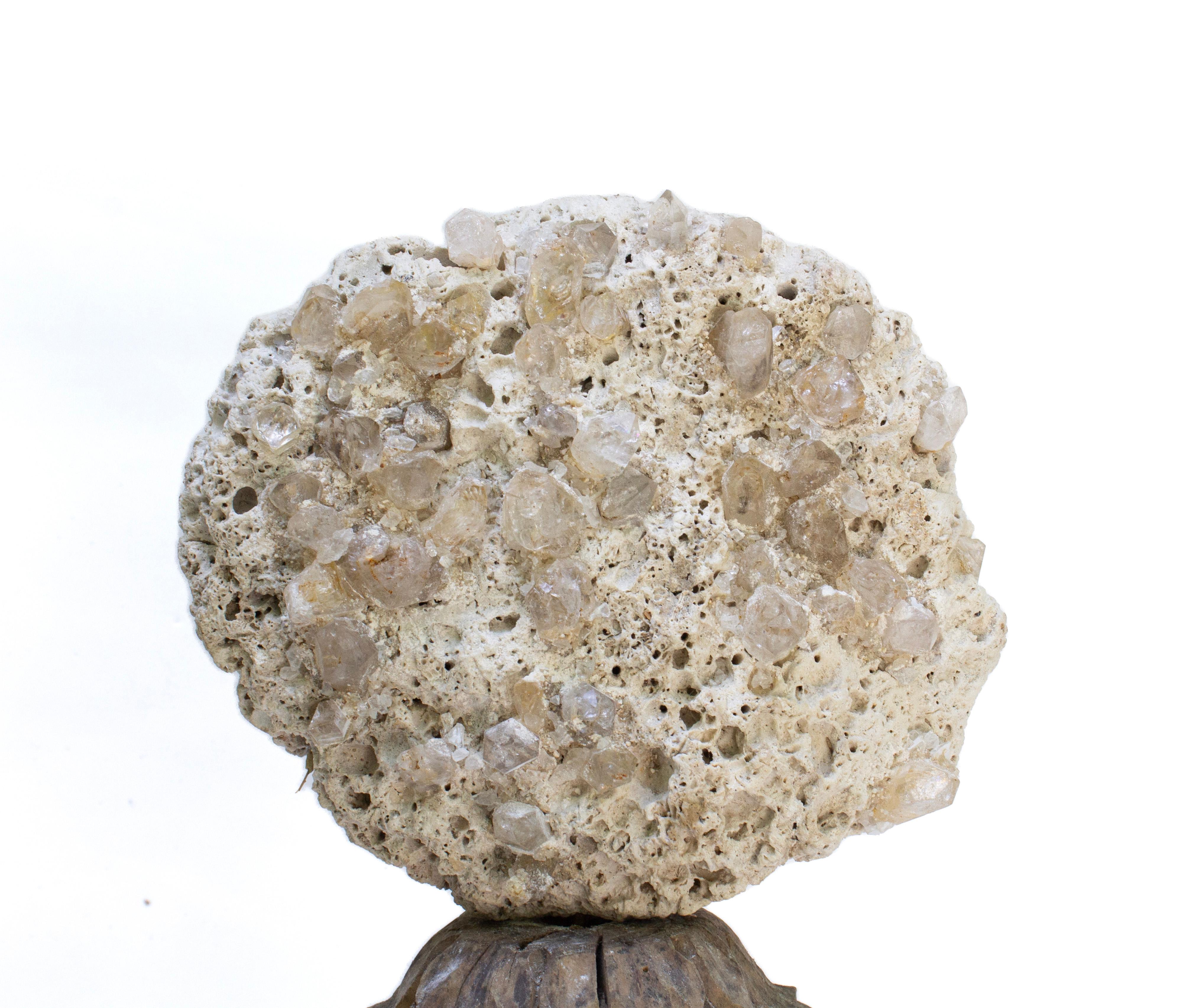 18th Century Italian 'Florence Fragment' Candlestick Base with Rock Coral In Good Condition For Sale In Dublin, Dalkey