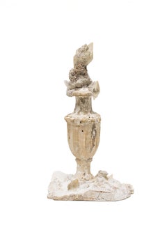 Vase italien du 18ème siècle « Fragment de fleurs » avec cristaux de Calcite en matrice