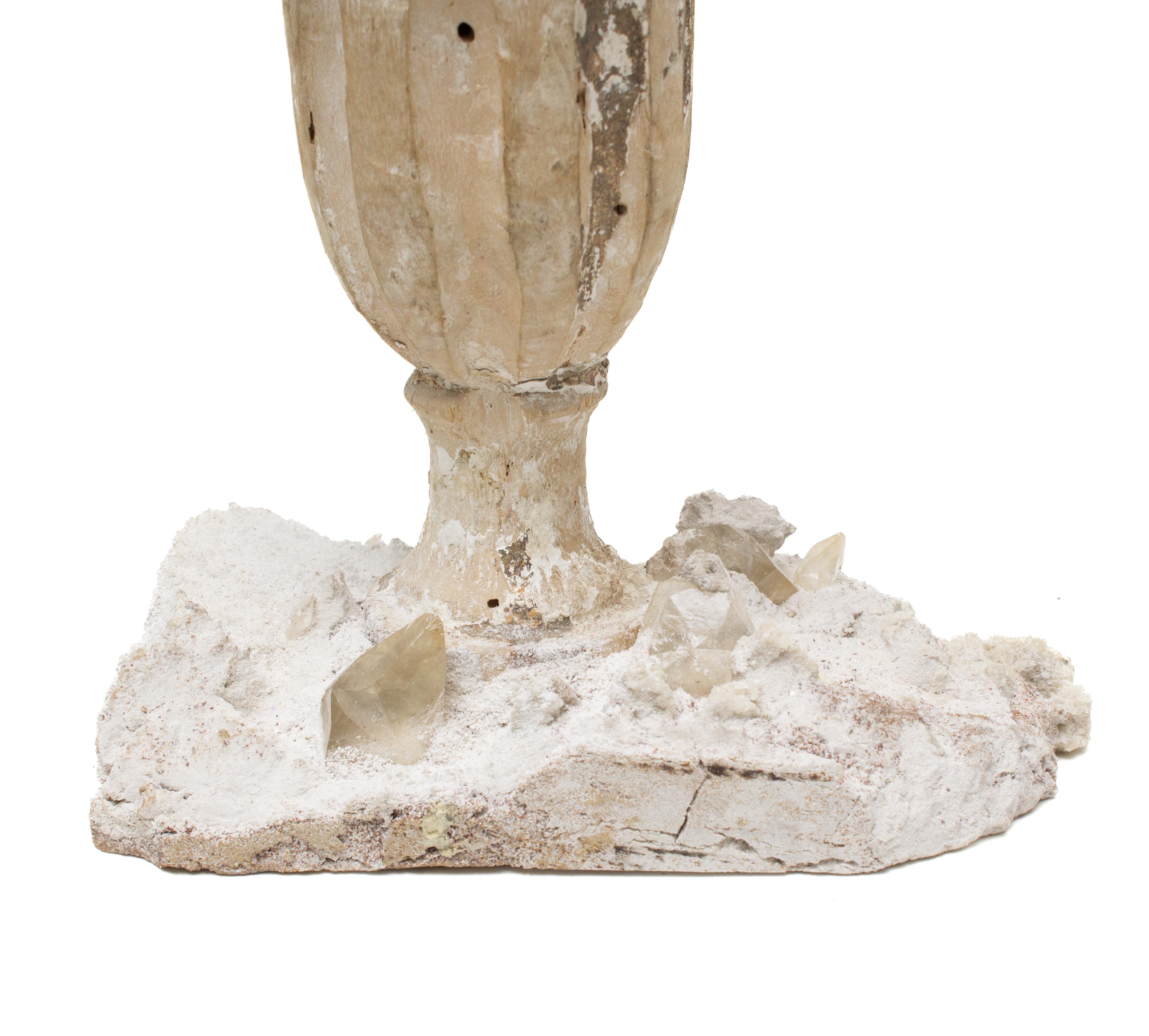 Rococo 18th Century Italian 'Florence Fragment' Vase with Calcite Crystals in Matrix For Sale