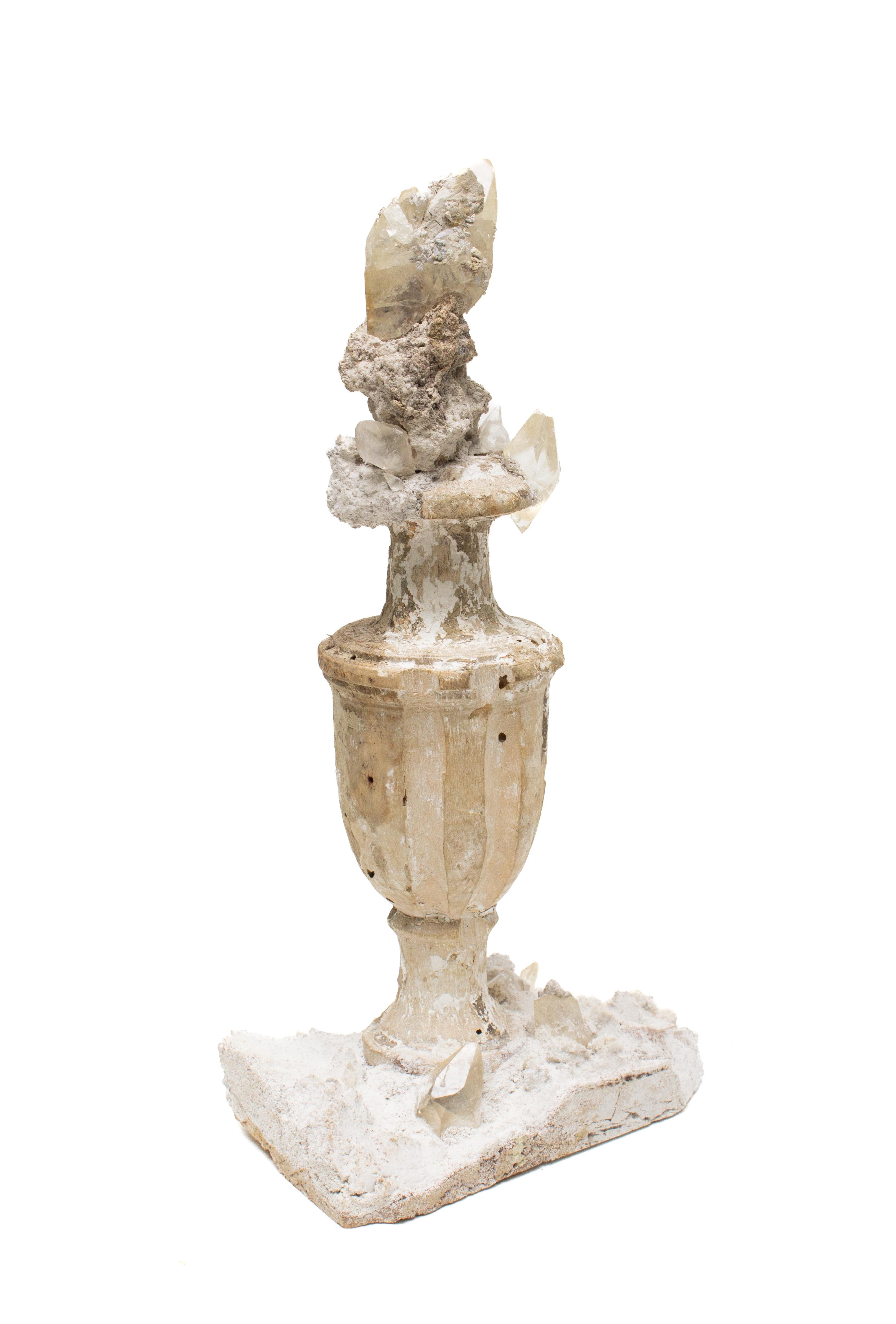18th Century Italian 'Florence Fragment' Vase with Calcite Crystals in Matrix In Good Condition For Sale In Dublin, Dalkey