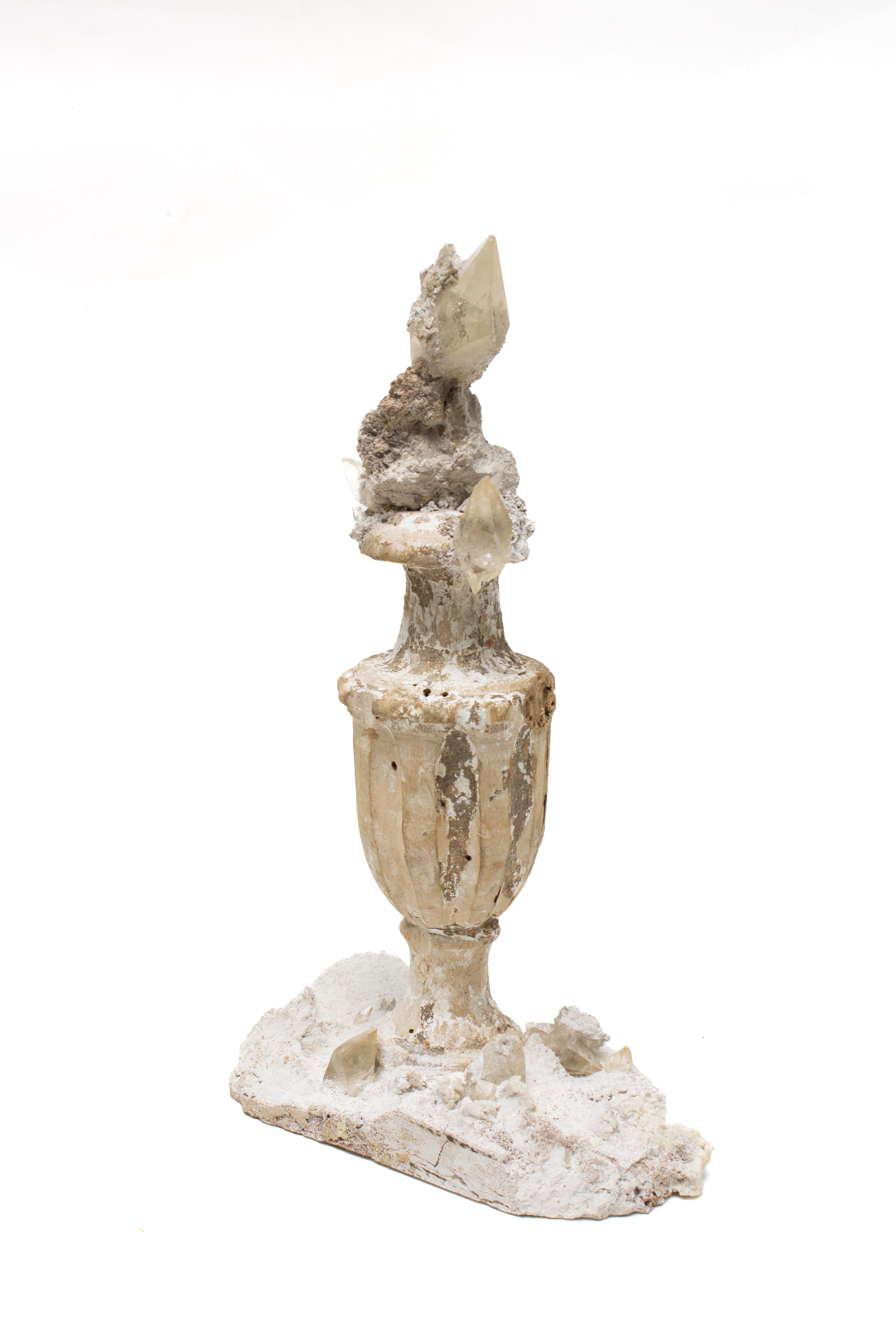 18th Century and Earlier 18th Century Italian 'Florence Fragment' Vase with Calcite Crystals in Matrix For Sale