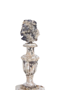 Italienisches „Blumenfragment“ aus dem 18. Jahrhundert mit Calcite-Kristallen und Sphalerit