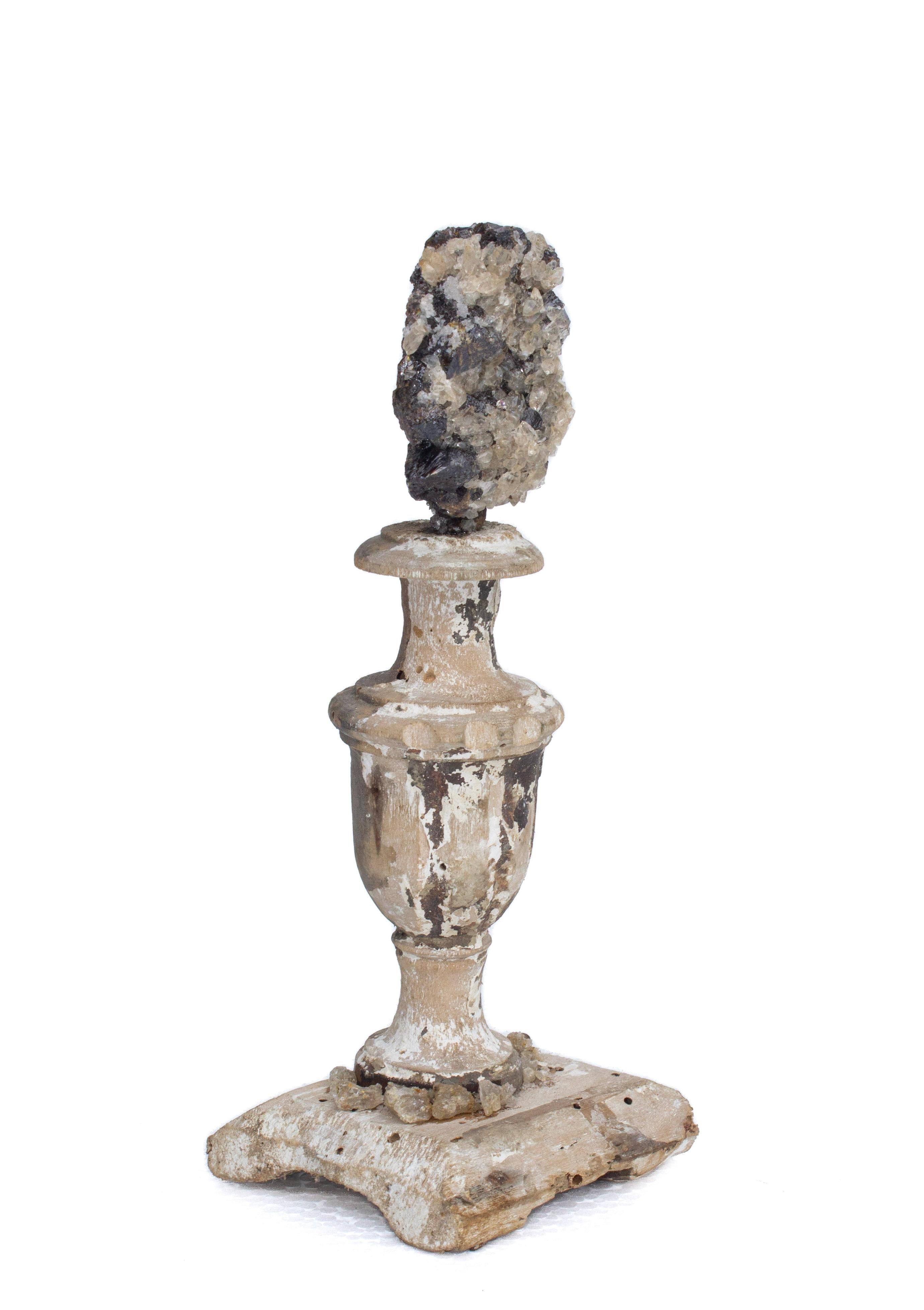 18th Century and Earlier 18th Century Italian 'Florence Fragment' with Calcite Crystals and Sphalerite For Sale