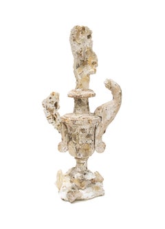 Frammento di Firenze del 18° secolo con corallo fossile e cristalli di limone