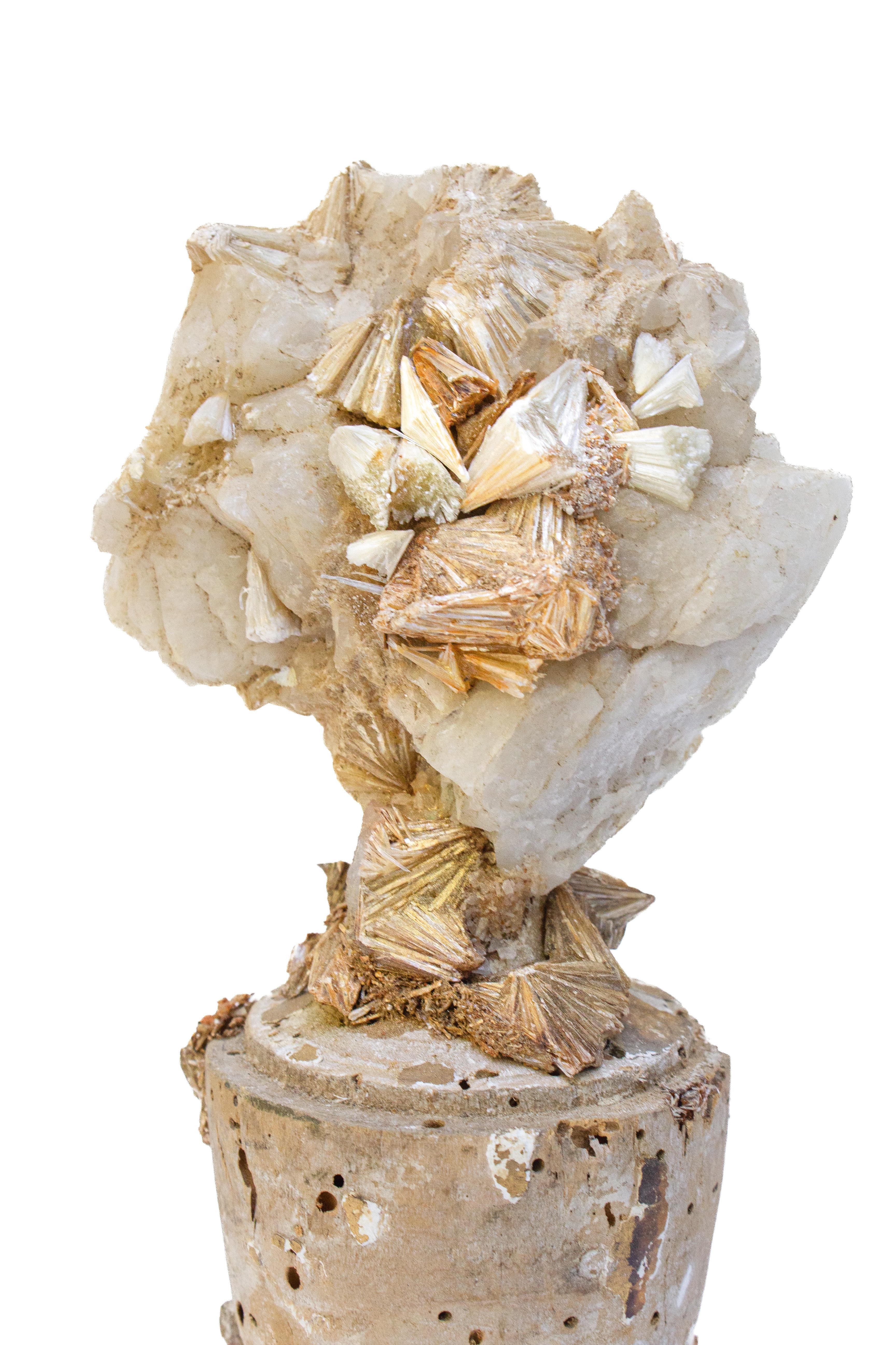 Rococo 18th Century Italian 'Florence Fragment' with Pyrophyllite in Crystal Quartz For Sale