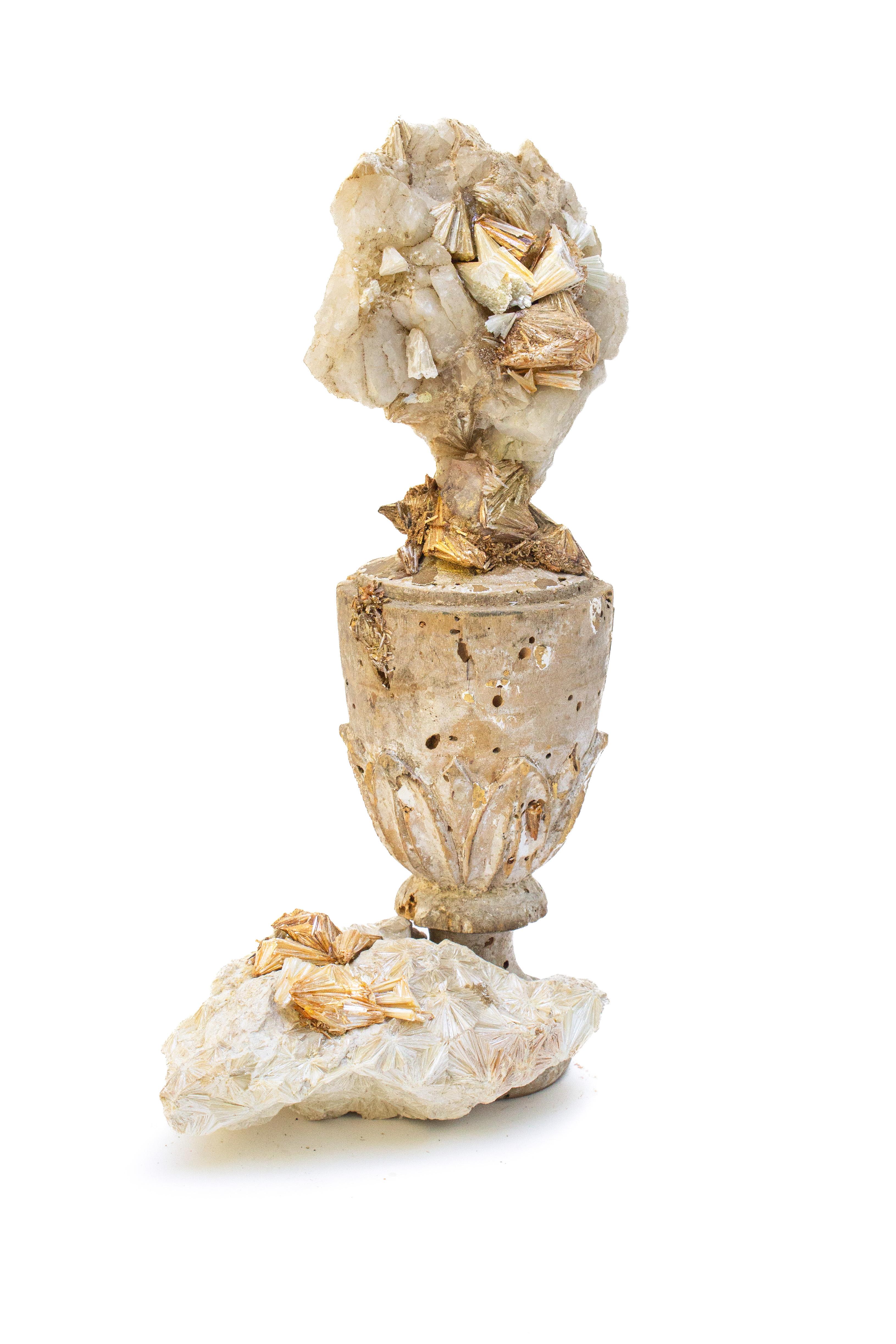 Hand-Carved 18th Century Italian 'Florence Fragment' with Pyrophyllite in Crystal Quartz For Sale