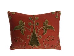 18th Century Italian Florentine Velvet Appliqué Pillow