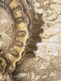 18th Century Italian Fragment and Chalcedony Rosette Wall Sculpture