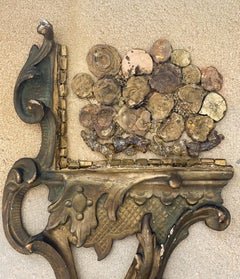 Italienische Fragment-Wandskulptur des 18. Jahrhunderts mit Rosetten aus Chalcedon