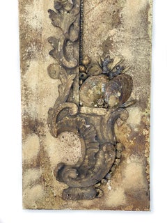 Italienische Fragment-Wandskulptur aus dem 18. Jahrhundert mit natürlichen Muscheln und Kristallen