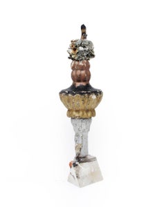 18th Century Italian Fragment with Mica & Smoky Quartz on a Phantom Calcite Base