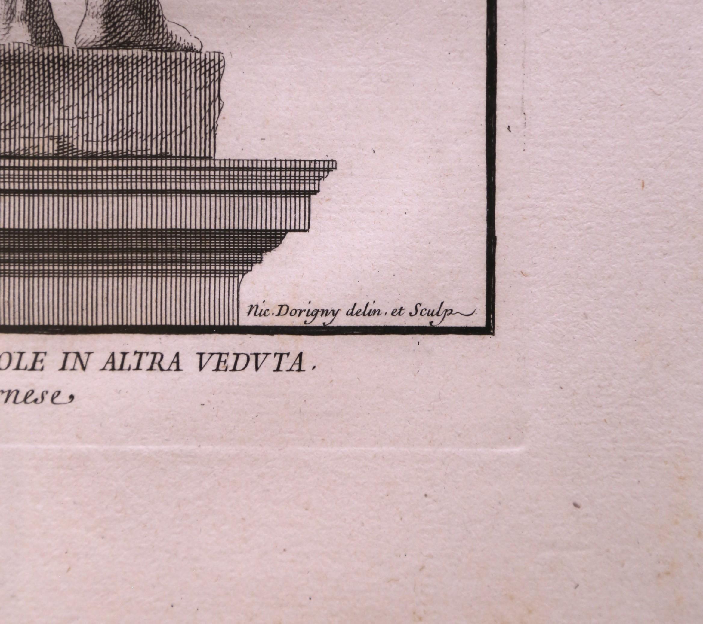 Set von 3 italienischen gerahmten neoklassizistischen Herkules-Statuen-Gravuren, 18. Jahrhundert im Angebot 4