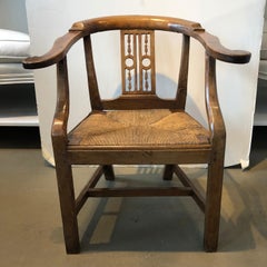 18th Century Italian Fruitwood Corner Armchair