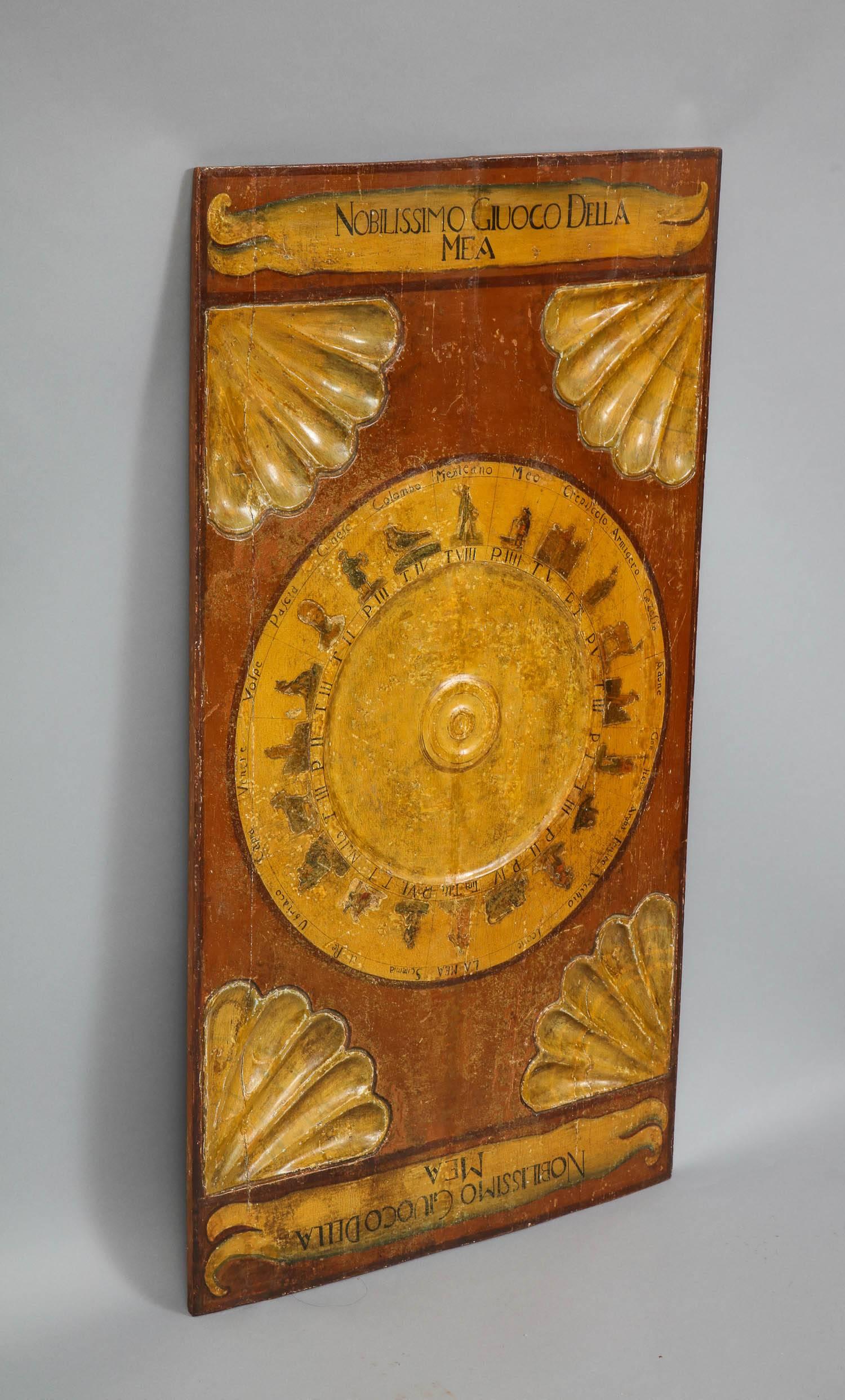 Gesso Planche de jeu italienne du 18ème siècle en vente