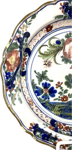 18th Century Italian Garofano Blue Carnation Dish