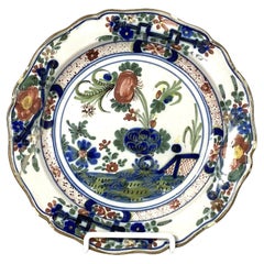 Antique 18th Century Italian Garofano Blue Carnation Dish 