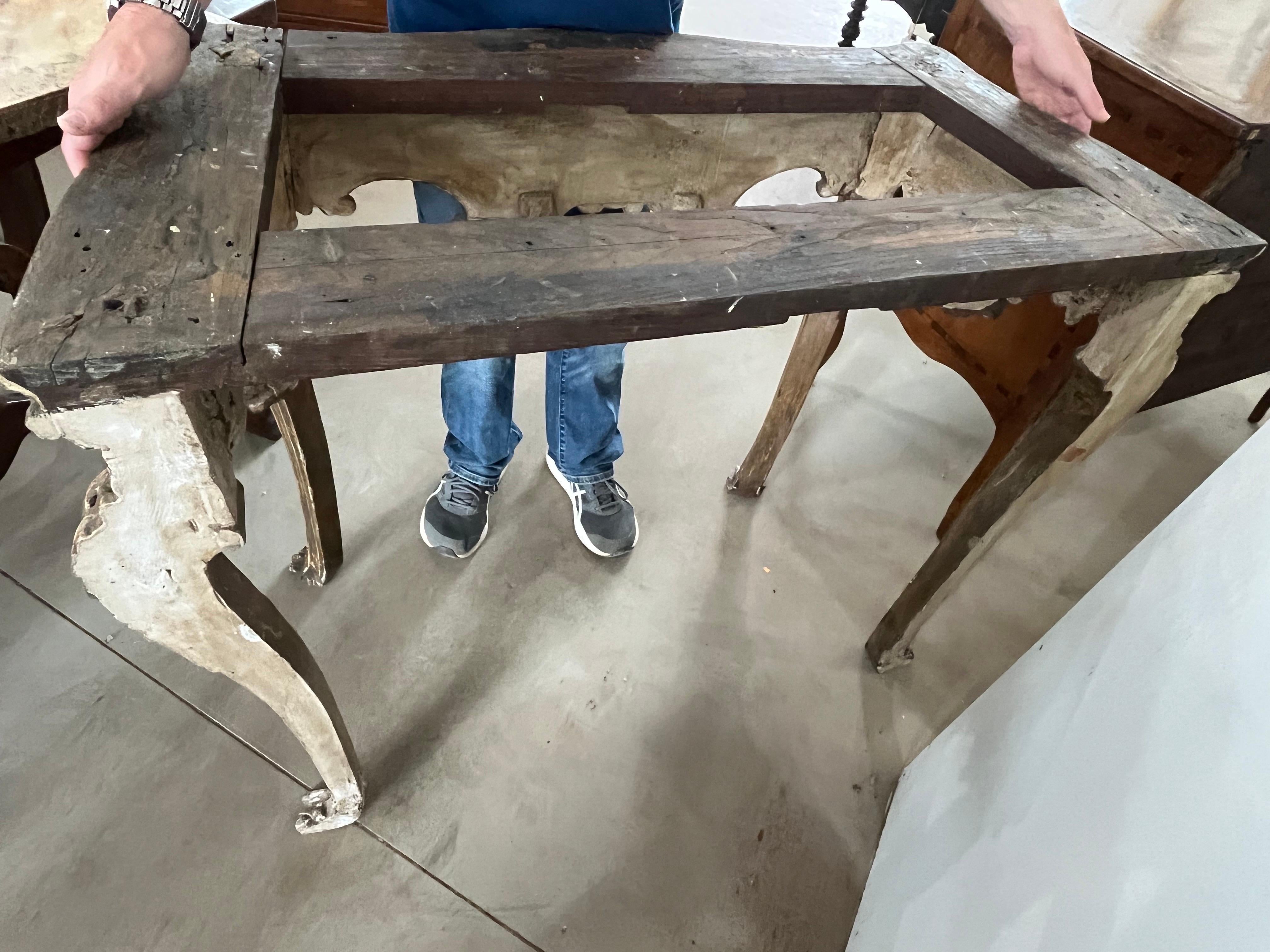 18th Century Italian Genovese Baroque Console With Siena Marble Top For Sale 2