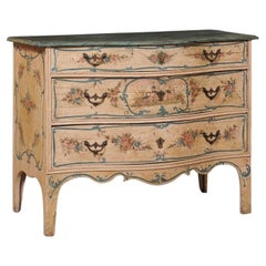 18th Century Italian Genovese Painted Commode with 3 Drawers
