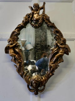 18th Century Italian Gilded Baroque Mirror  A Rare find and a stunning piece