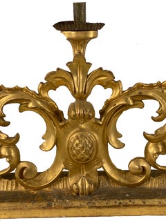 18th Century Italian Gilded Carved Candelabra