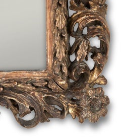 18th Century Italian Gilded Carved Wood Mirror