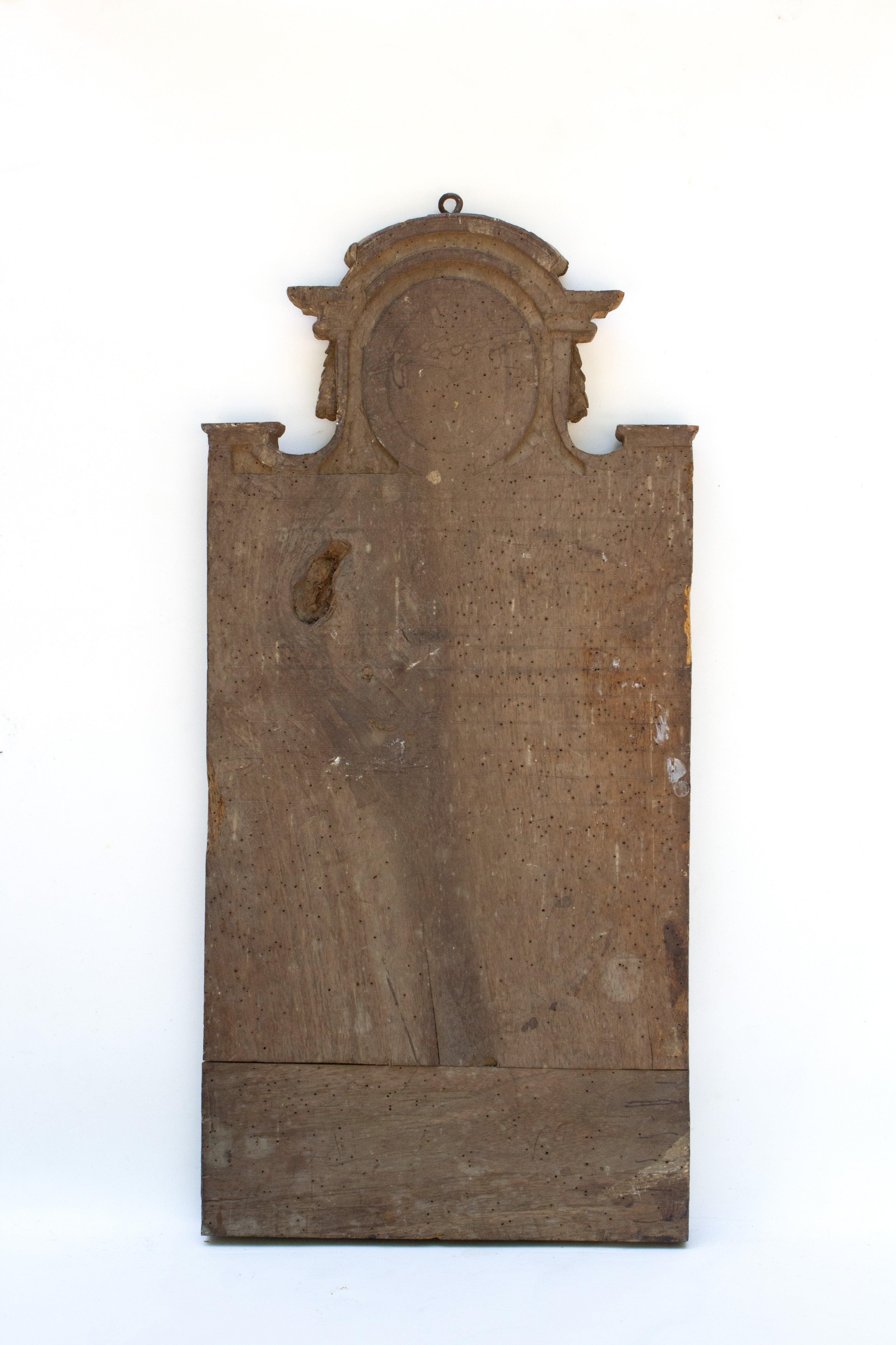 18th Century Italian Gilded Church Tablet with Faceted Diamante Stones For Sale 2