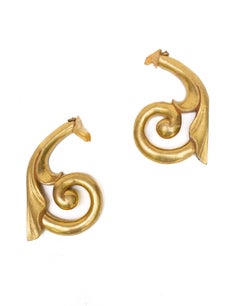 18th Century Italian Gilded Fragments with Quartz Crystals and Baroque Pearls