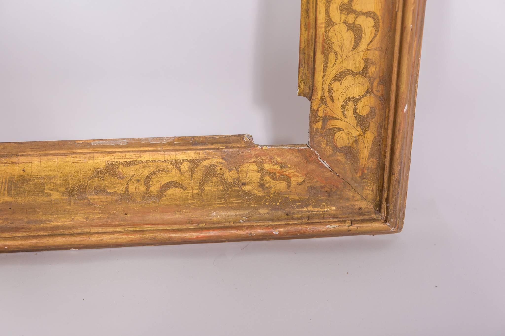 Wood 18c Italian Gilded Frame