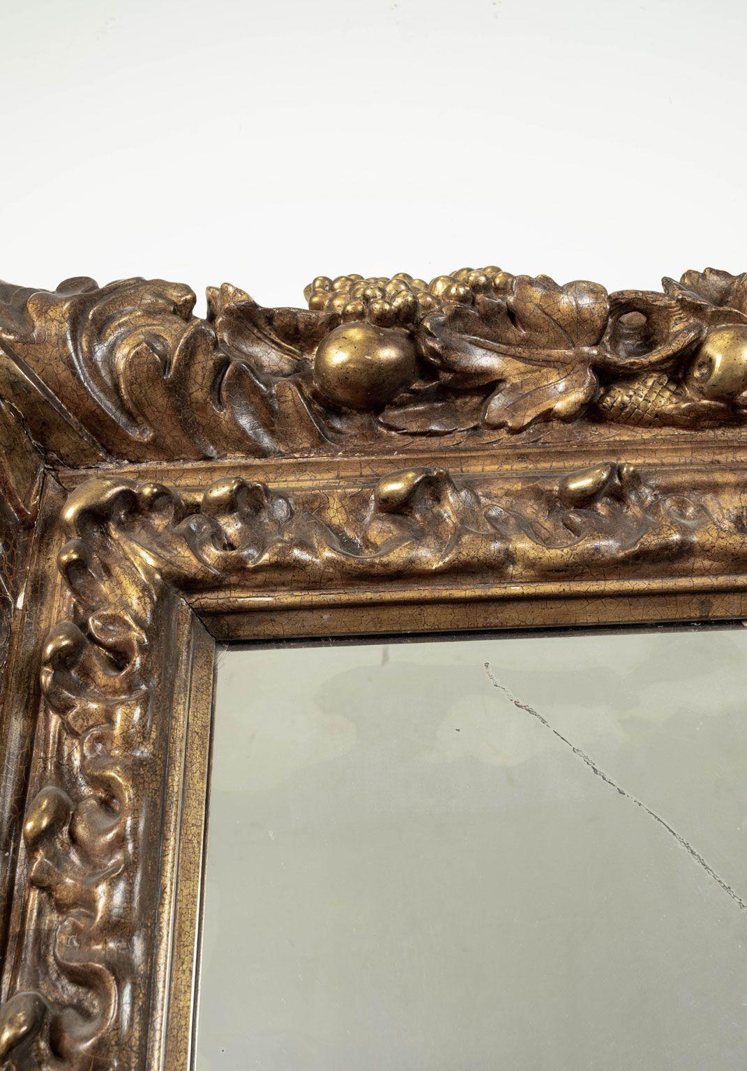 18th Century Italian Gilded Papier-mâché Mirror 2