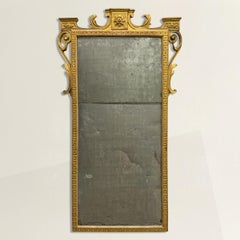 Italienischer Spiegel mit vergoldetem Rahmen aus dem 18.