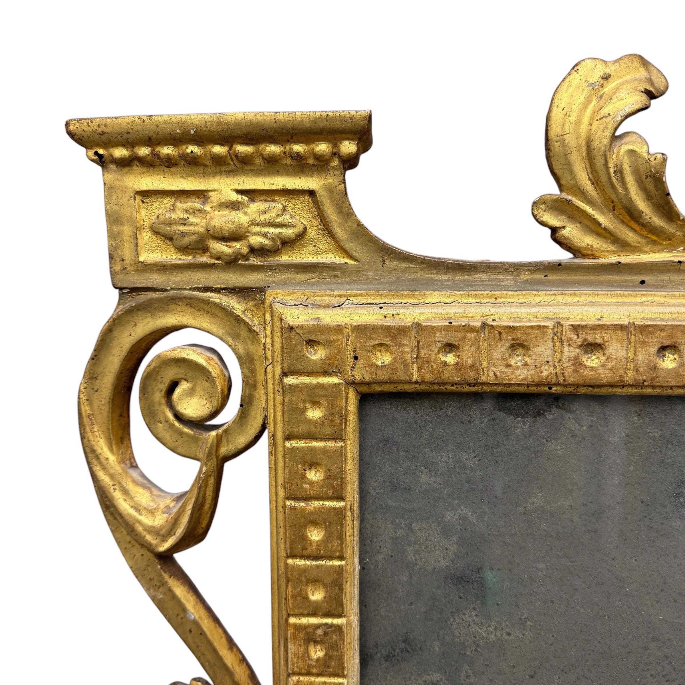 Miroir italien du 18e siècle à encadrement doré en vente 1