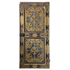 18th Century Italian Gilt Gold and Black Painted Door from Italy