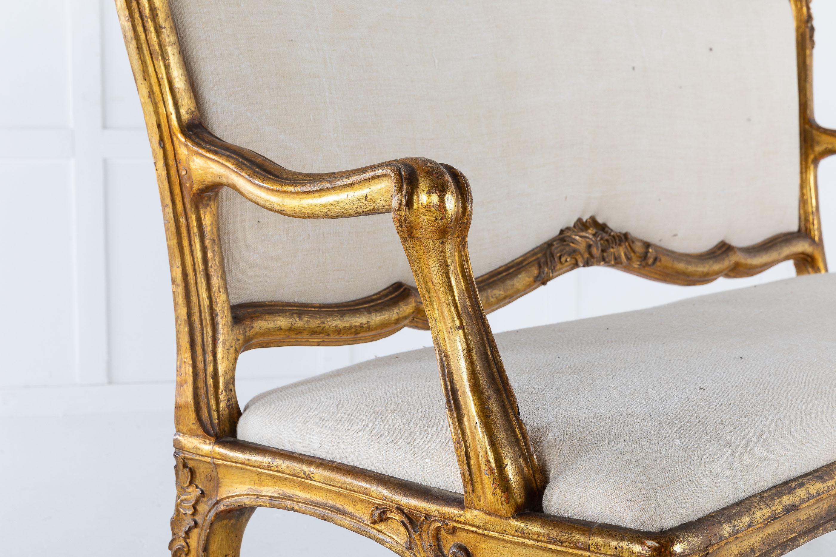 18th Century Italian Gilt Sofa 1