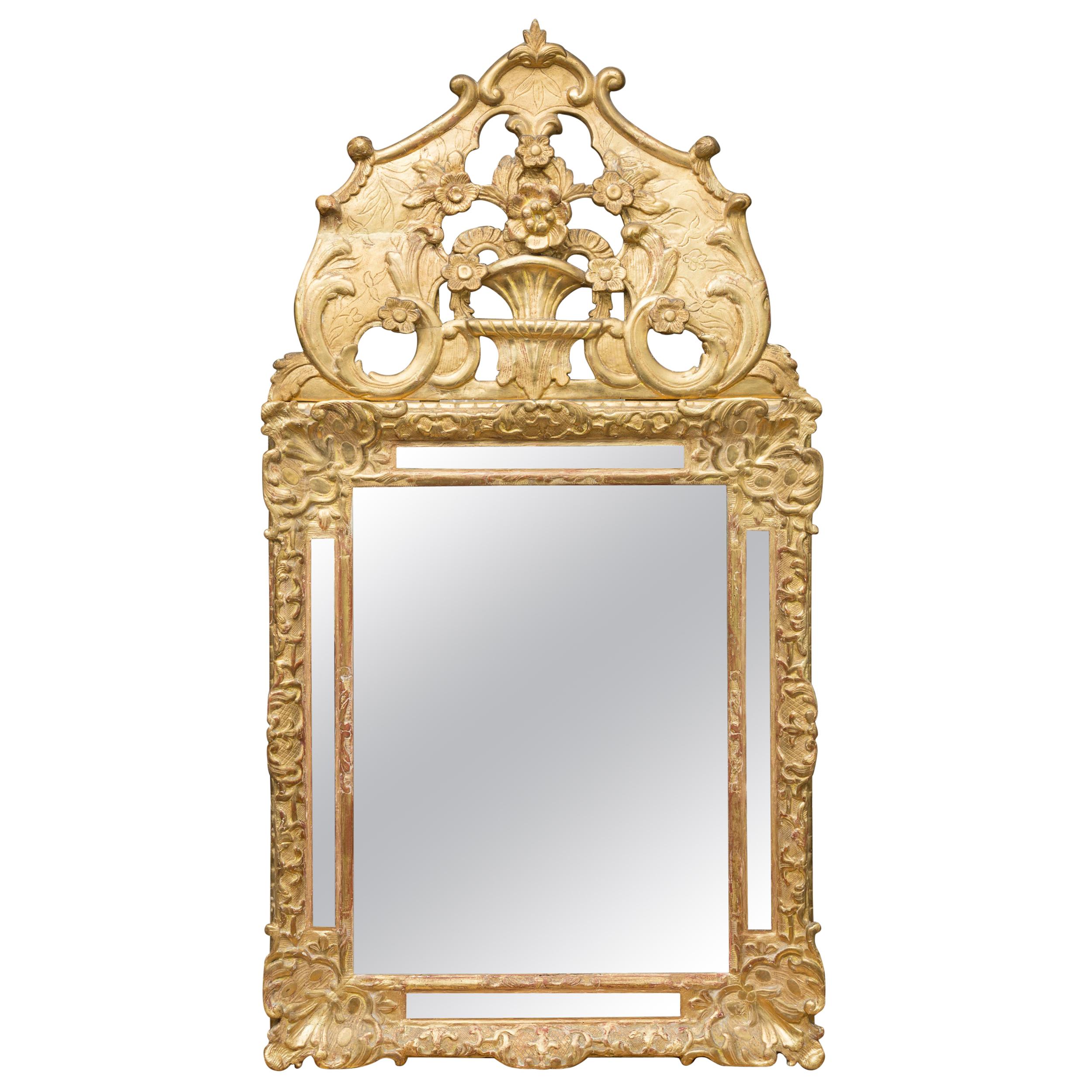 18th Century Italian Gilt Wall Mirror For Sale