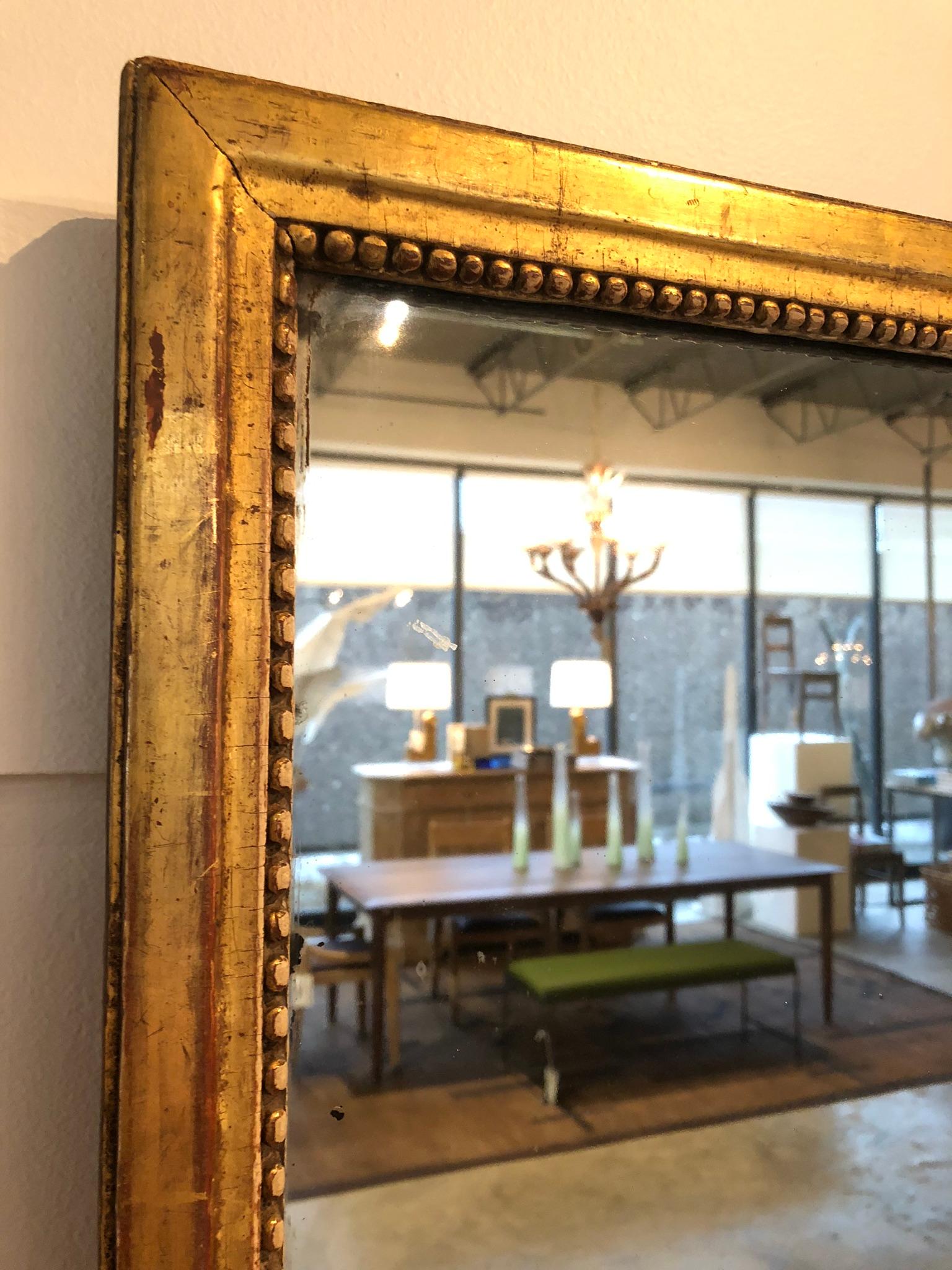 18th Century Italian Giltwood Mirror In Good Condition For Sale In Houston, TX