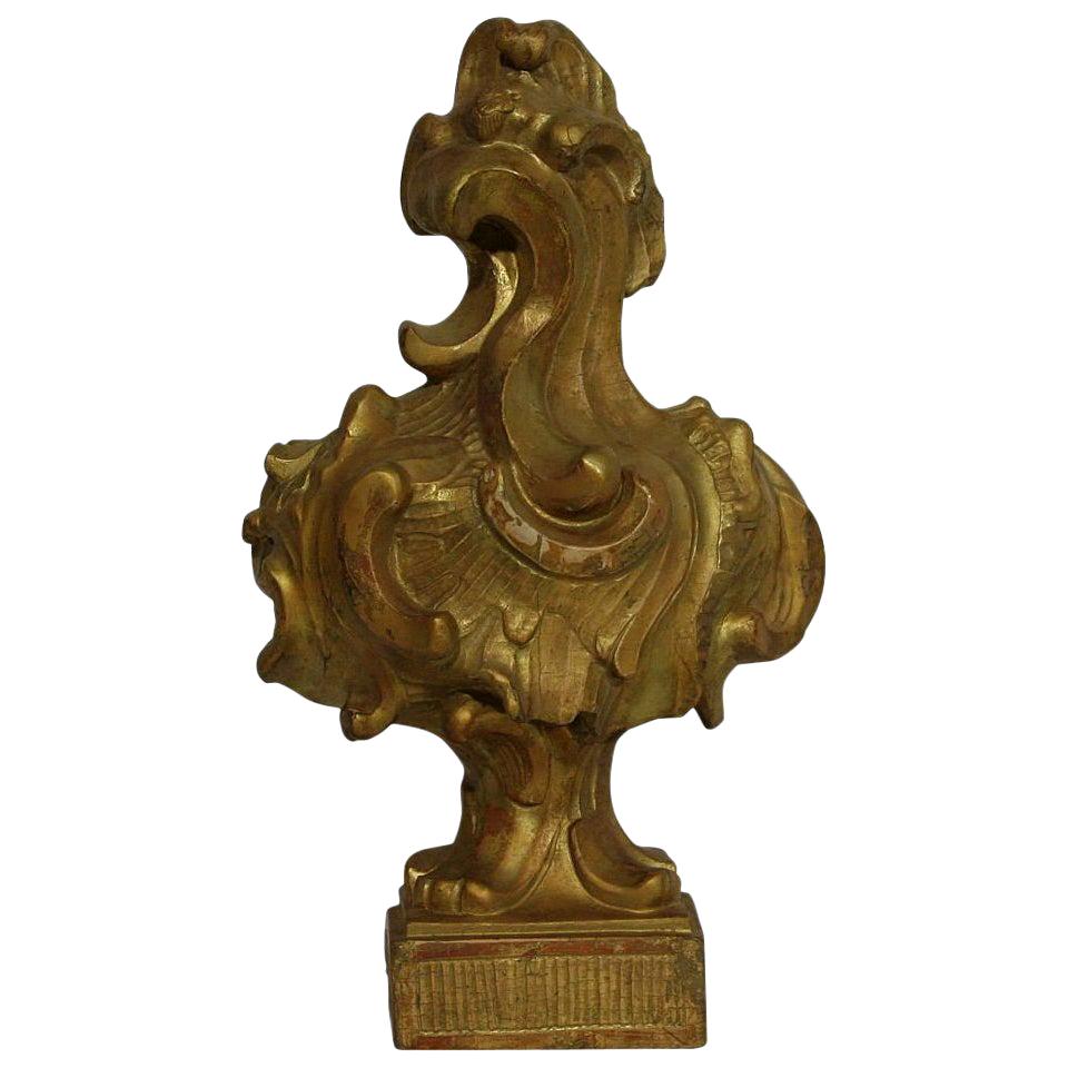18th Century Italian Giltwood Baroque Ornament or Vase