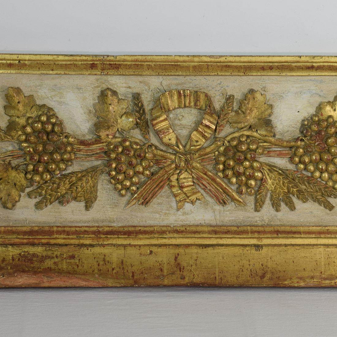 Wood 18th Century Italian Giltwood Baroque Panel