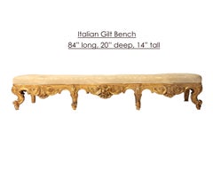 18th Century Italian Giltwood Bench